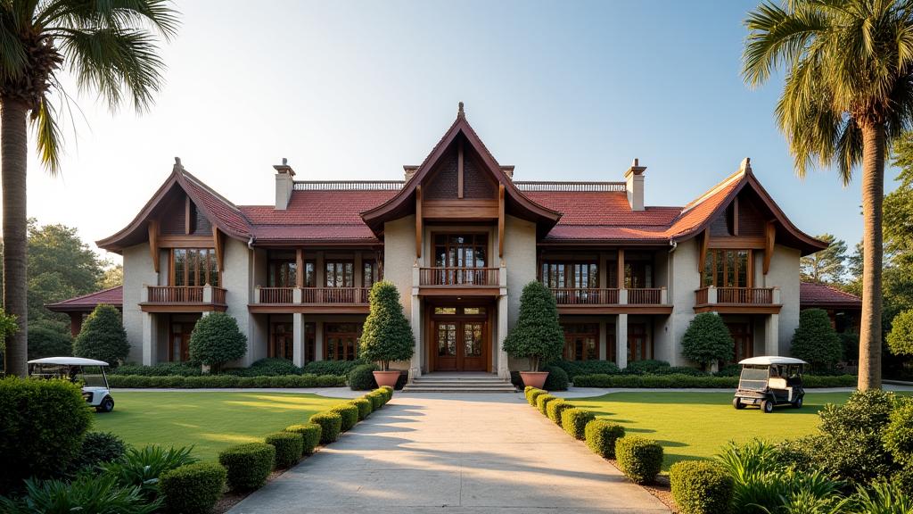 Clubhouse bersejarah Sentosa Fairway Club dengan arsitektur modern
