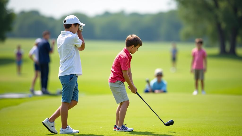Pelatihan golf junior di akademi Sentosa Fairway Club