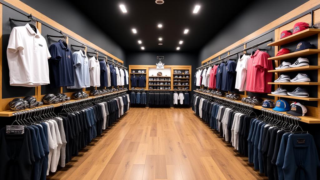 Pro shop dengan peralatan golf modern di Sentosa Fairway Club