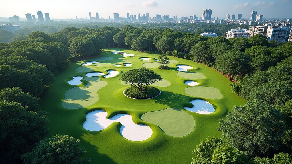 Short course 9-hole di Sentosa Fairway Club untuk urban golf